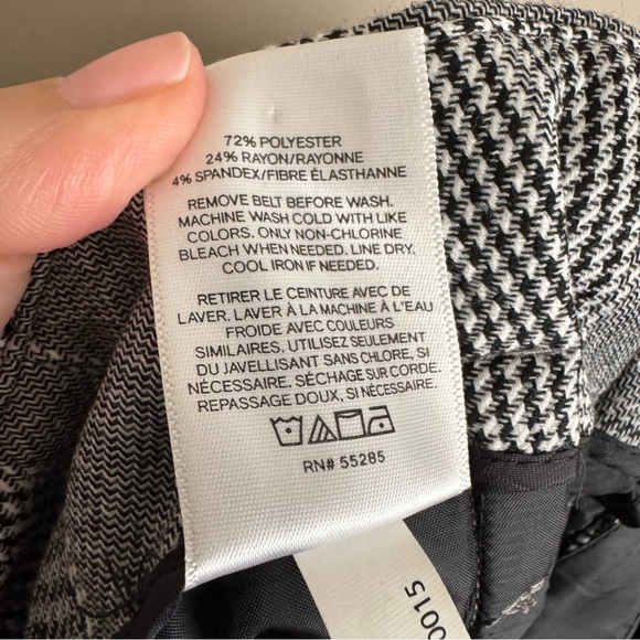 Express Gray Plaid High Rise Wide Leg Trouser Pants - Picture 6 of 6